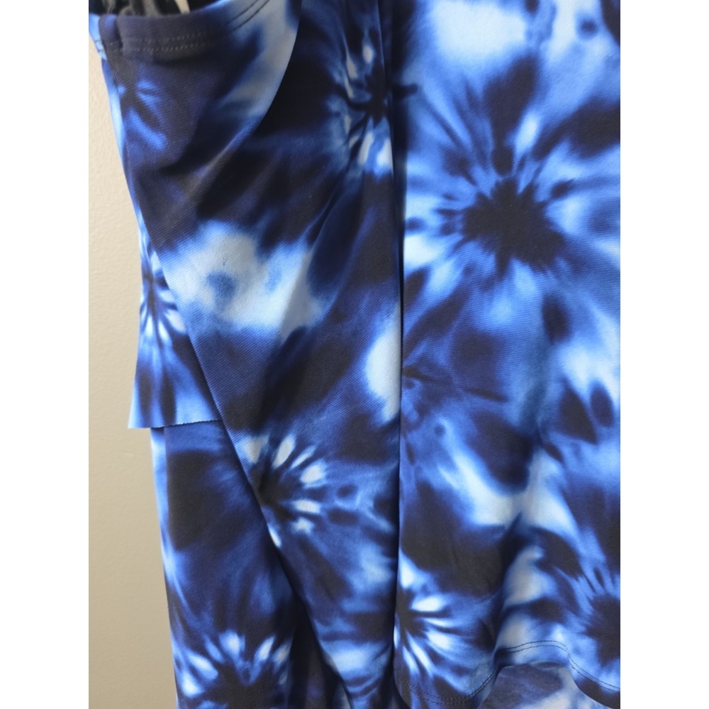 Aqua Green Womens Tankini Swimsuit Top Swimwear Tie Die Blue Plus Size 26W NWT - Picture 9 of 12